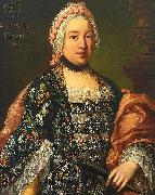 unknow artist Portrait der Anna Maria von Lippert, mit Wappen und Jahreszahl china oil painting artist